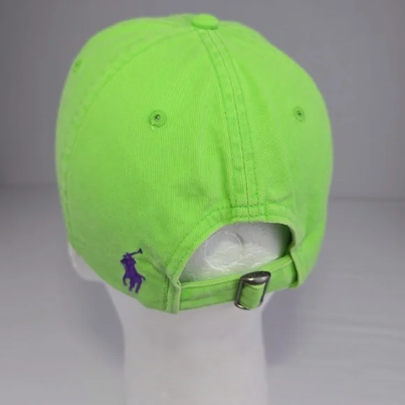 Vintage Ralph Lauren Hat Men Strap Back Polo Spell Out Pony Hype Crest Core Cap - Picture 5 of 7
